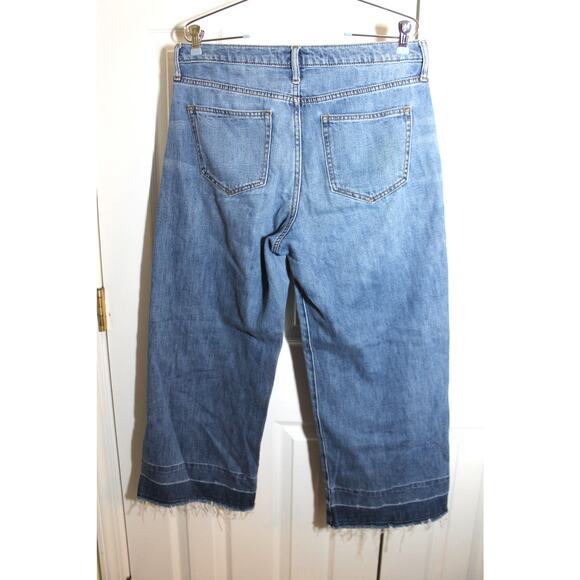 Gap 1969 Women's High Rise Wide Leg Cropped Jeans sz 30 - Picture 2 of 4